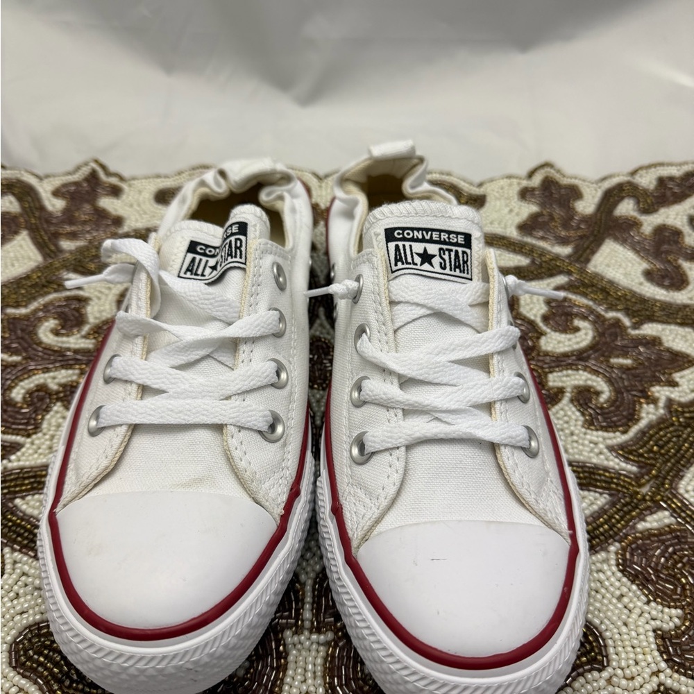 Converse All Star shoreline Slip  White with Red Trim Sneakers
